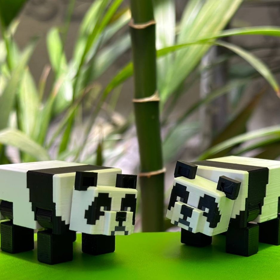 3D Printing Fidget Toys - 3D Printed Pixel Panda Toy Articulated