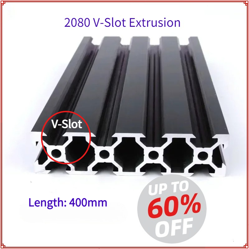 V Slot Aluminum Extrusion - 2080 V-Slot Extrusion European Standard Anodized