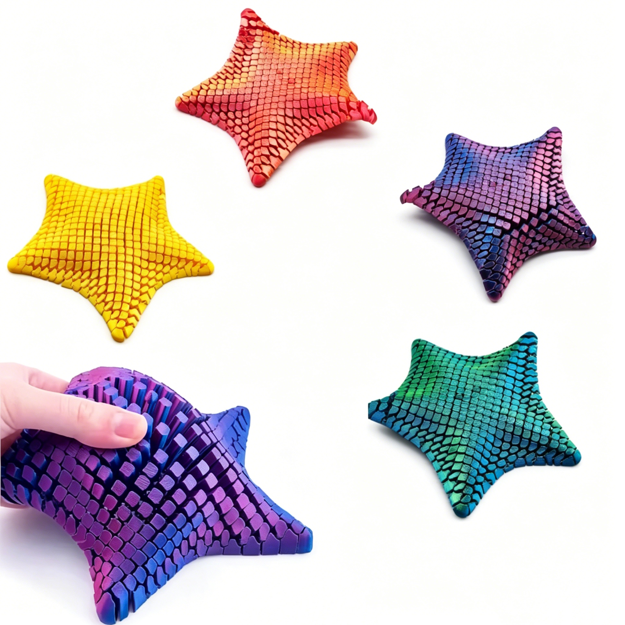 3D Printing Fidget Toys - 3D Printed Articulated Starfish Fidget Toy