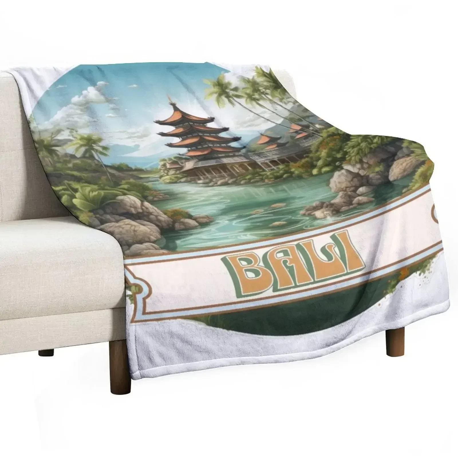 3D Printing Bali - Bali Indonesia Throw Blanket Plush Fuzzy