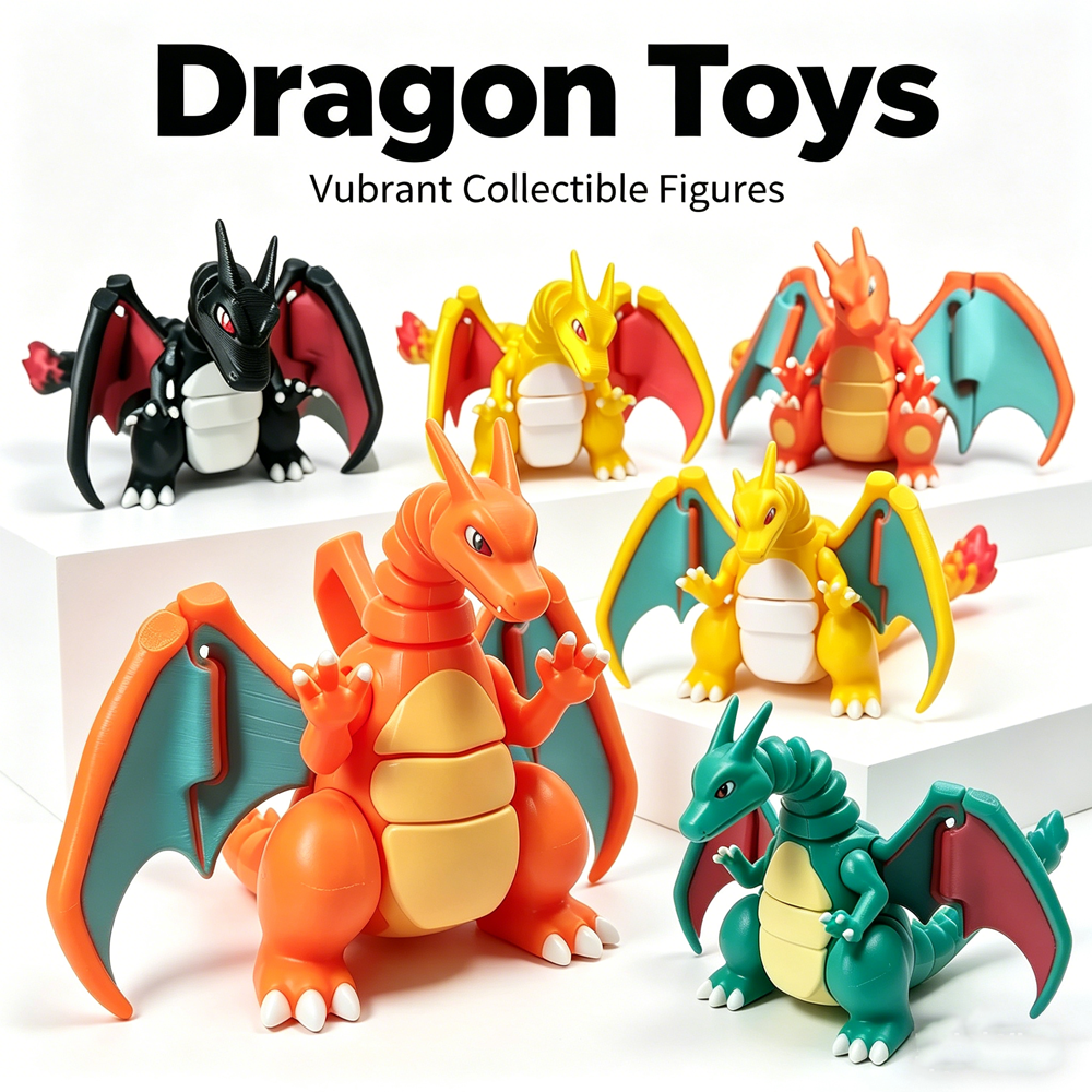 3D Printing Fidget Toys - 3D Printed Anime Pokémon Figures Charizard