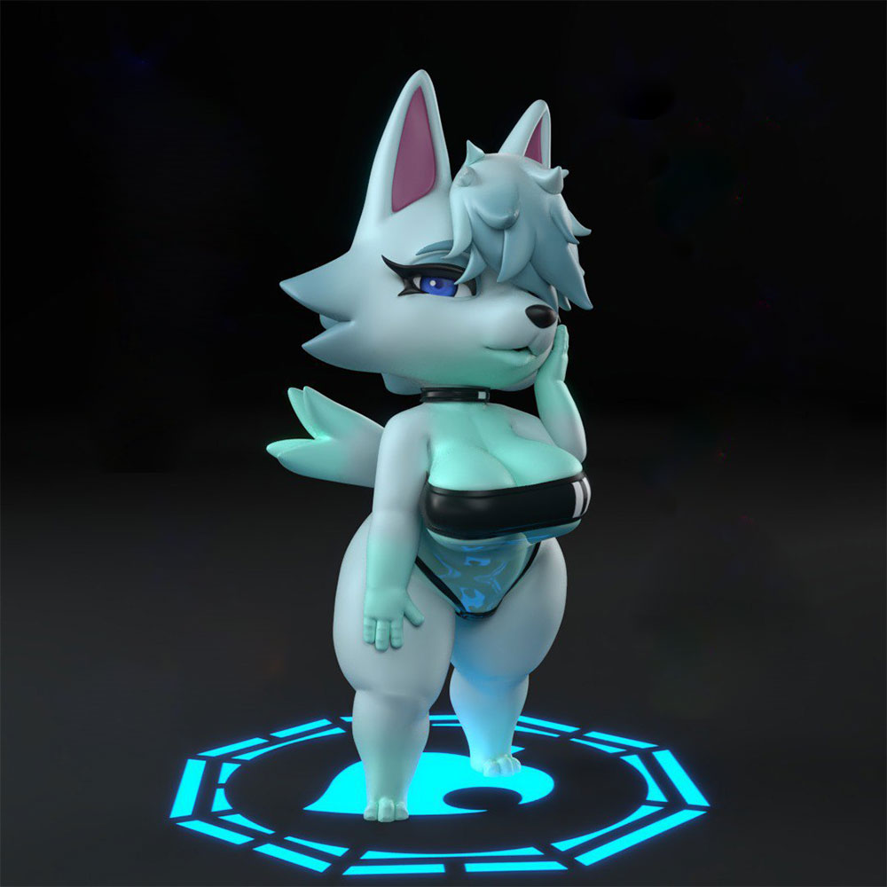 3D Printing Liquid - 1/24foxy wolfy Anime Character Statue GK