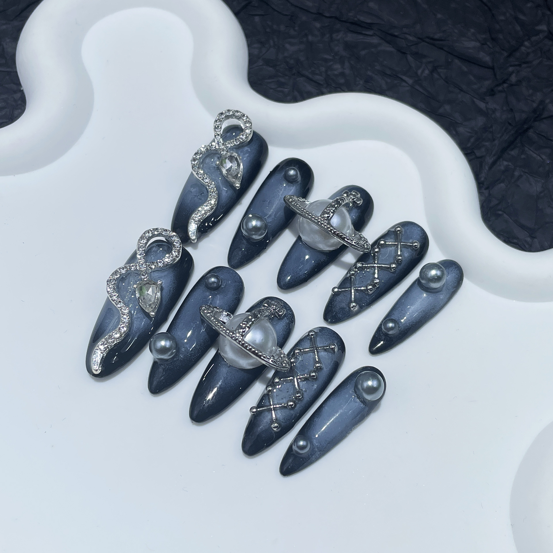 Mysterious Cosmic Press On Nai - 3D Printing Nails บทวิจารณ์และราคา