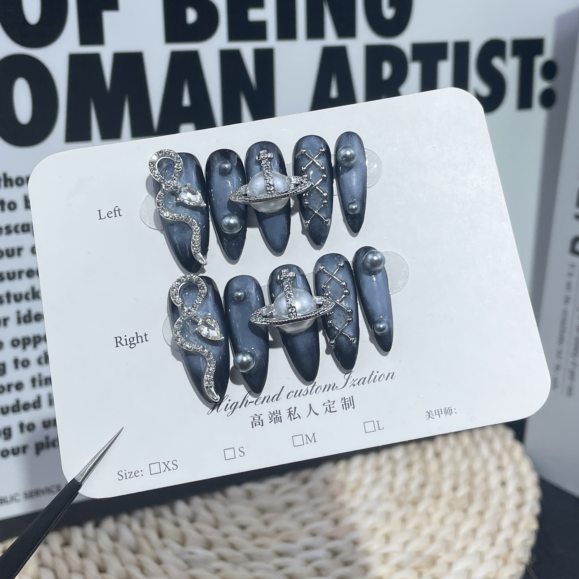 Mysterious Cosmic Press On Nai - 3D Printing Nails บทวิจารณ์และราคา