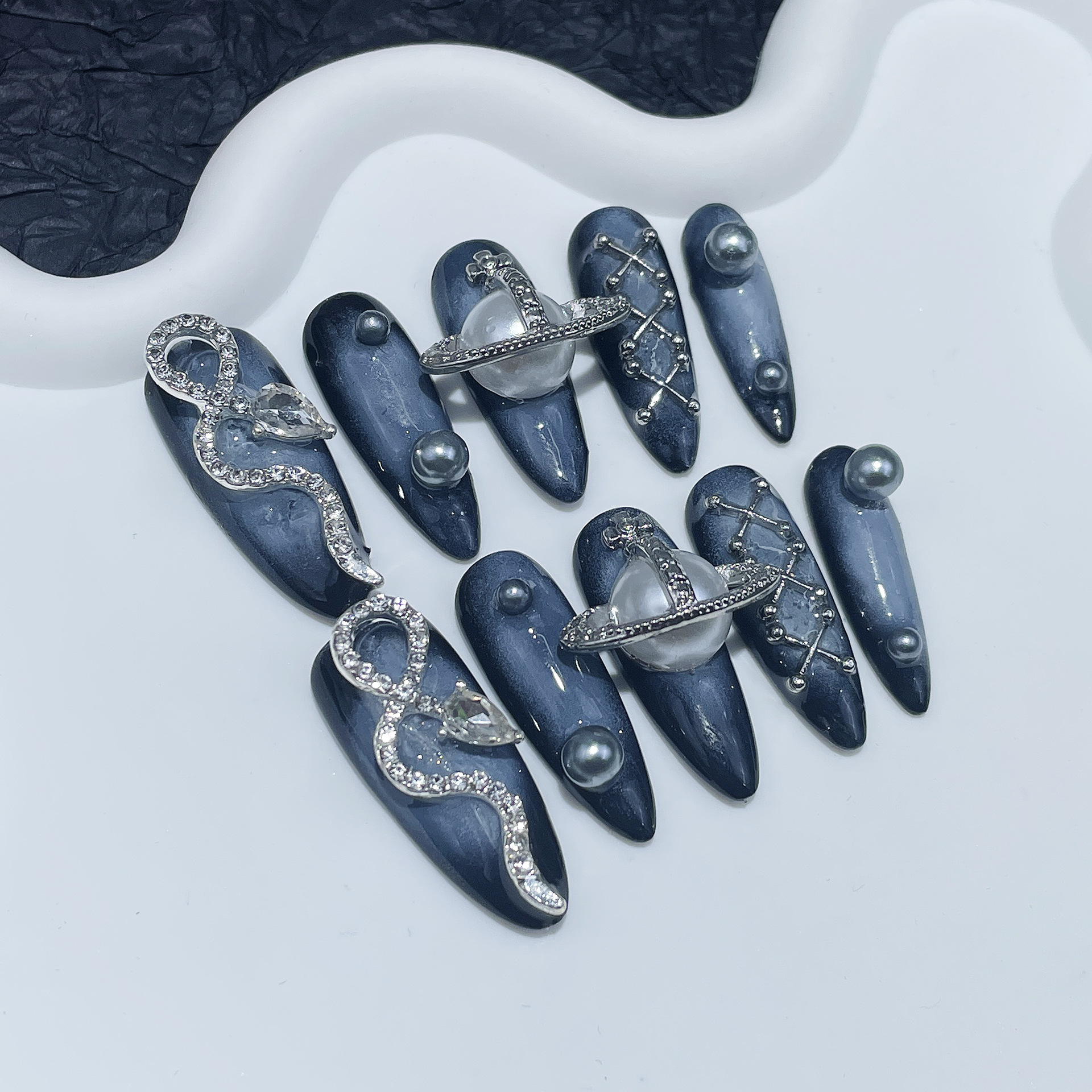 Mysterious Cosmic Press On Nai - 3D Printing Nails บทวิจารณ์และราคา