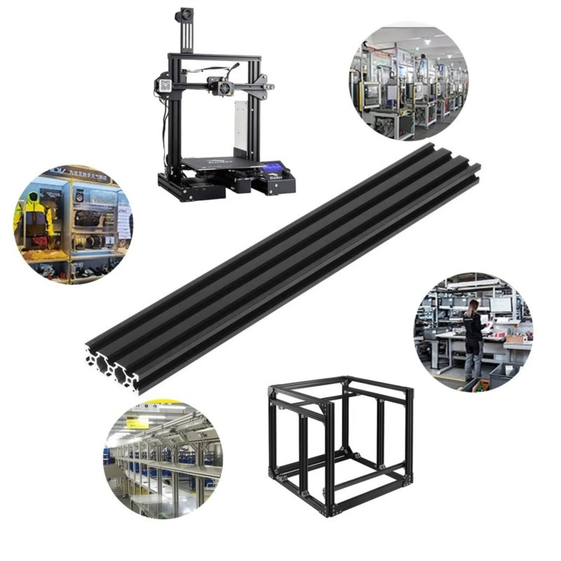 1Pcs Black Aluminum Profile 20 - V Slot Aluminum Extrusion บทวิจารณ์และราคา