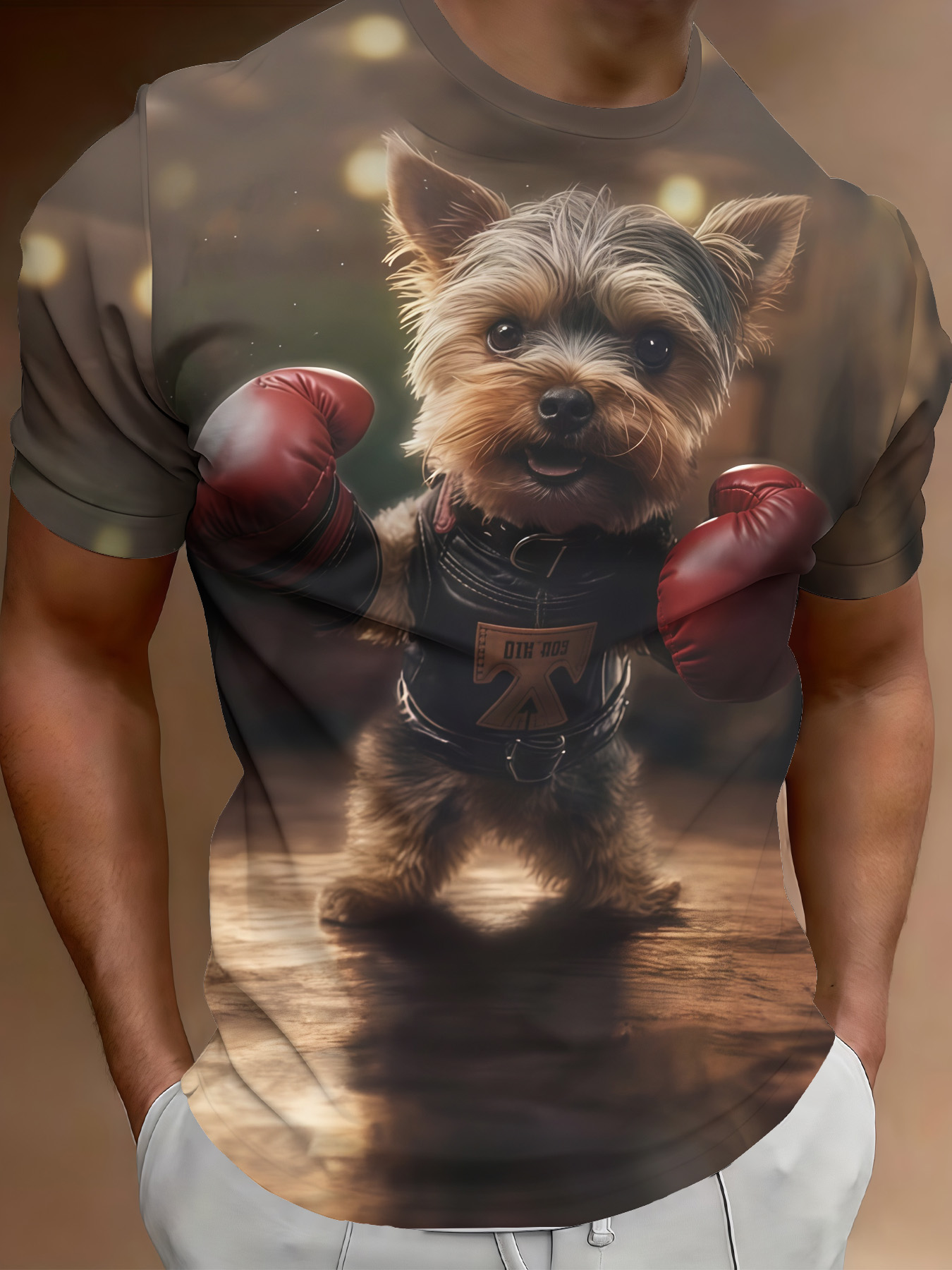 Summer New Men's O-neck T-shir - 3D Printing Yorkshire บทวิจารณ์และราคา