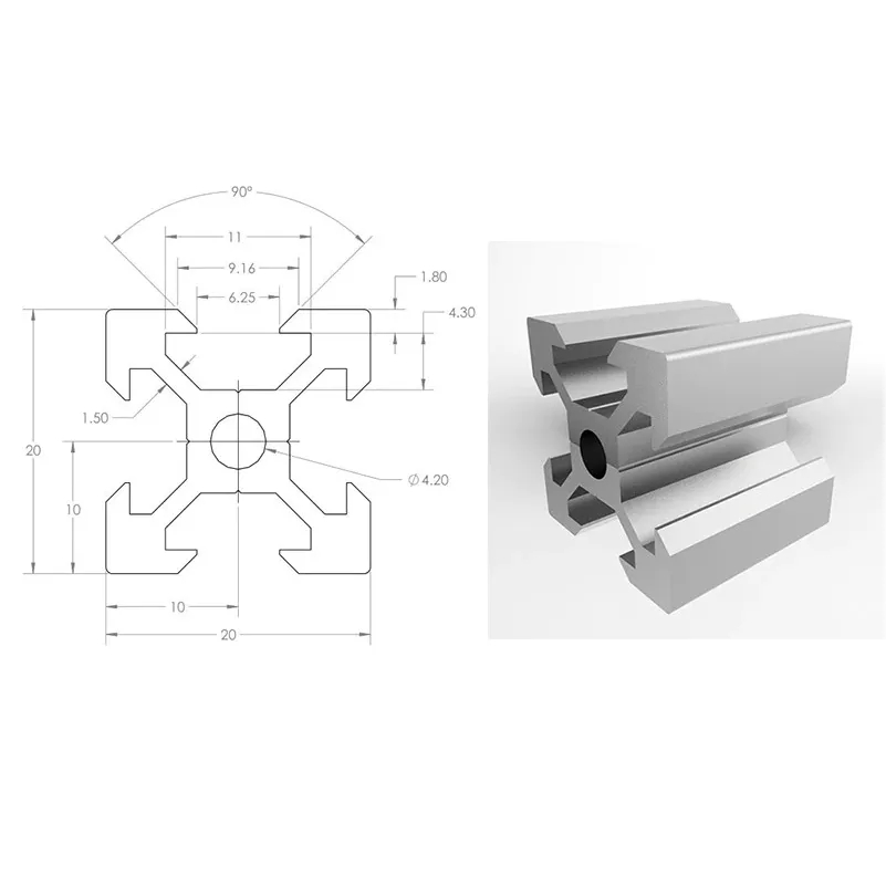 2Pcs Openbuilds 2020 V-Slot Al - V Slot Aluminum Extrusion บทวิจารณ์และราคา