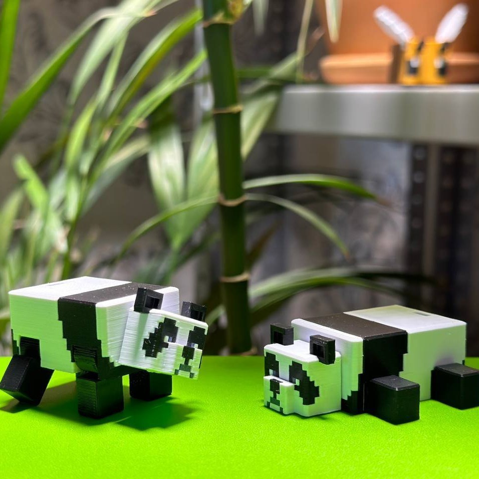 3D Printed Pixel Panda Toy Art - 3D Printing Fidget Toys บทวิจารณ์และราคา
