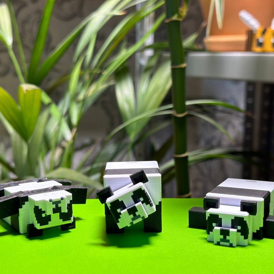 3D Printed Pixel Panda Toy Art - 3D Printing Fidget Toys บทวิจารณ์และราคา