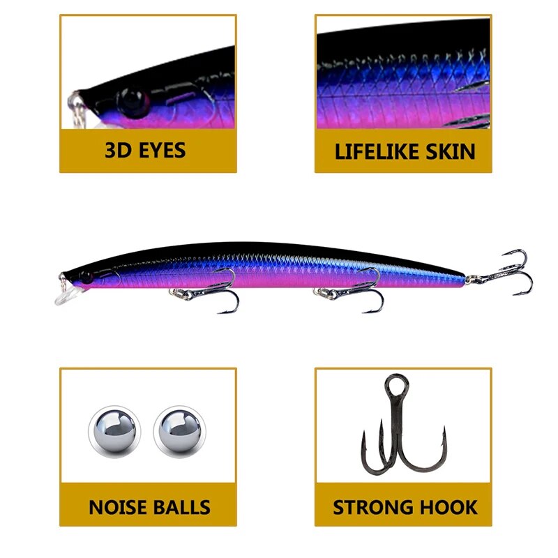Minnow Fishing Lure Laser Hard - 3D Printing Lure บทวิจารณ์และราคา