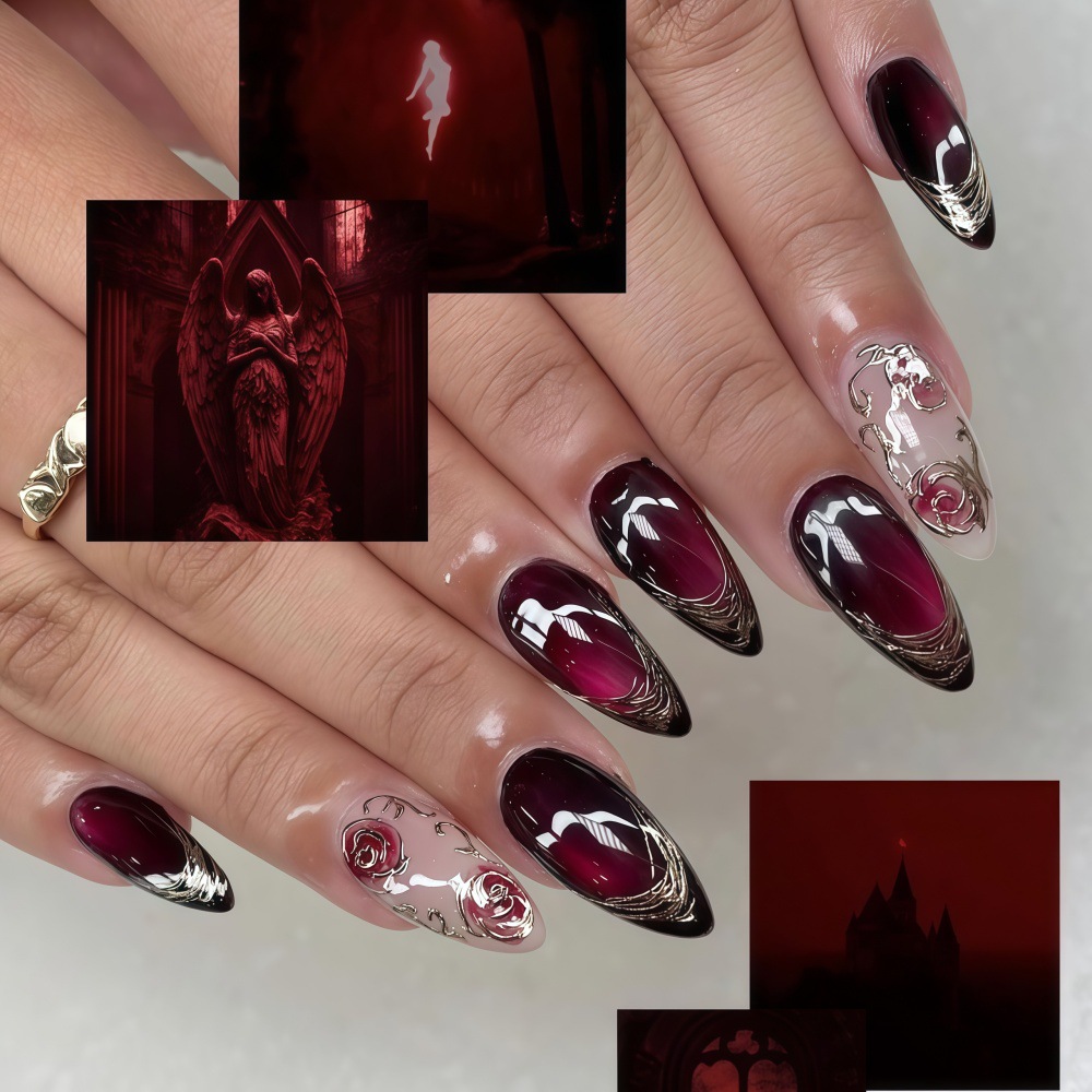 3D fake nails for women girls  - 3D Printing Nails บทวิจารณ์และราคา