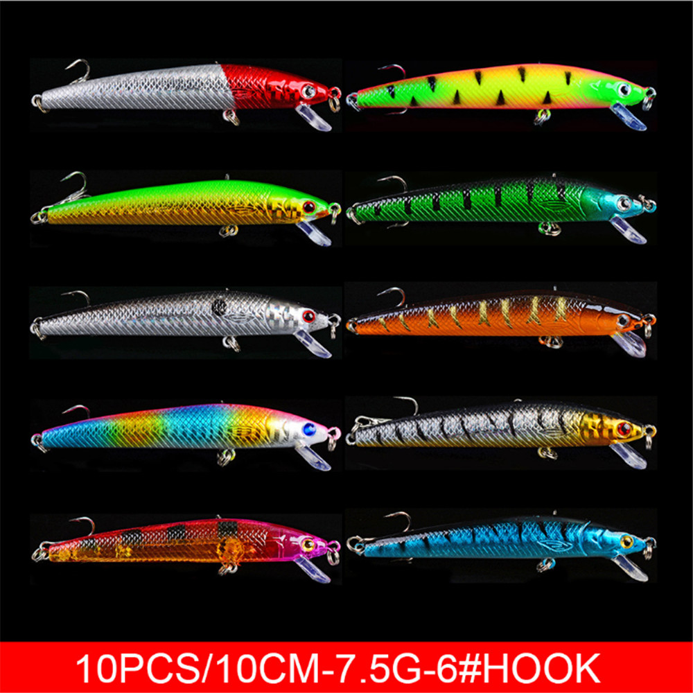 20pcs/lot Minnow Fishing Lures - 3D Printing Lure บทวิจารณ์และราคา