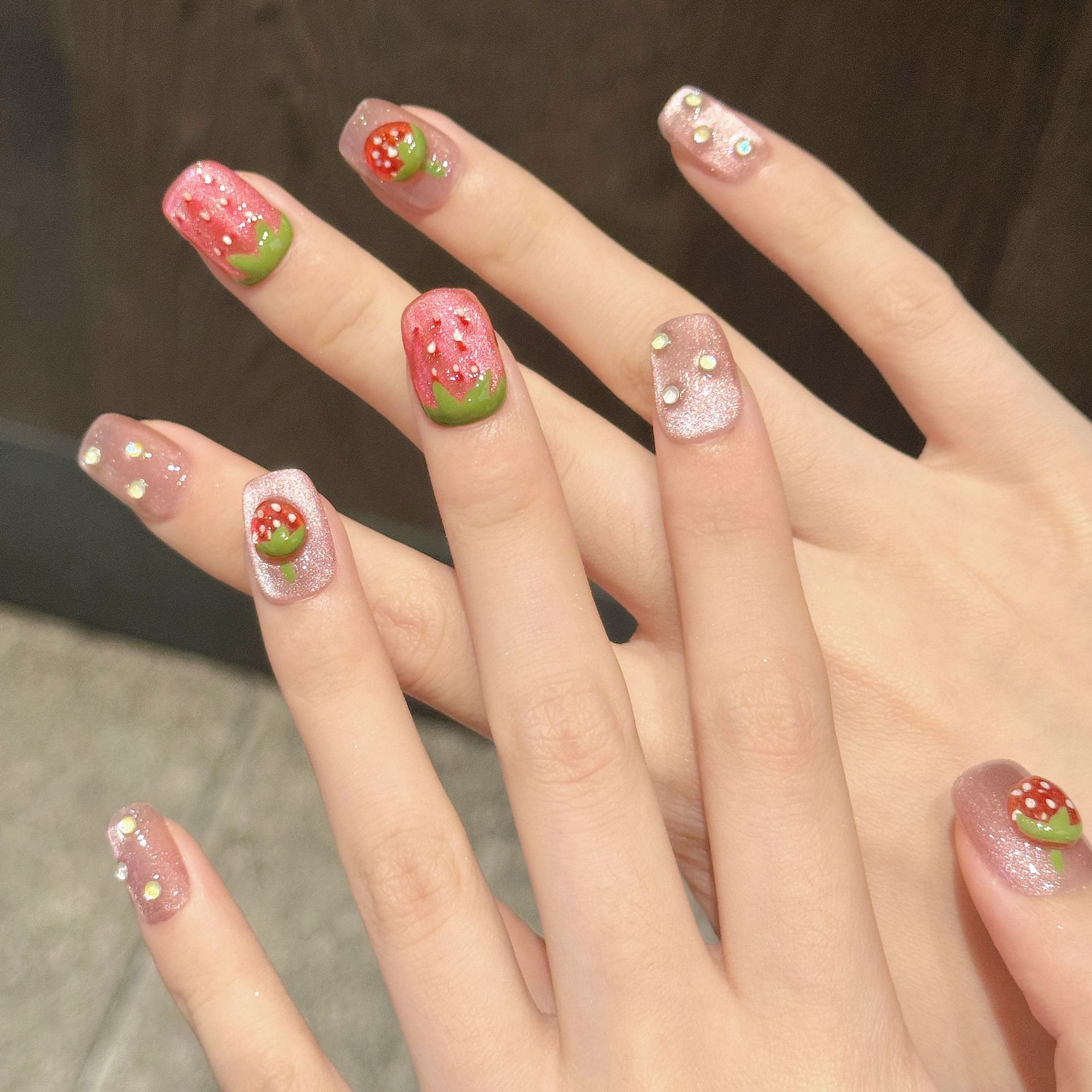 10pcs Handmade Press on Nails  - 3D Printing Nails บทวิจารณ์และราคา
