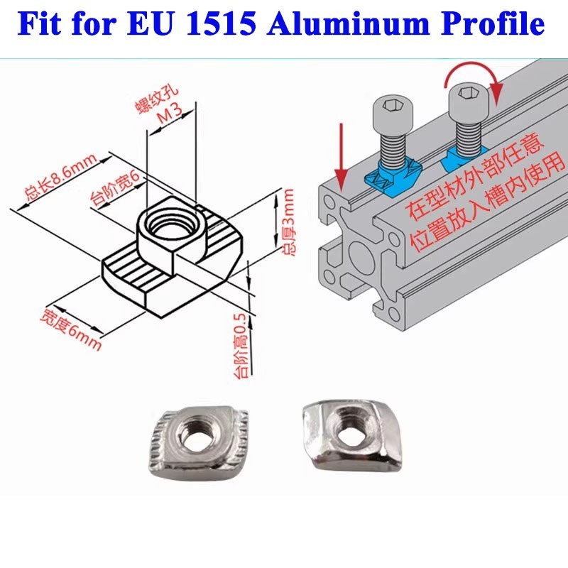 50/100pcs EU 1515 Aluminum Pro - V Slot Aluminum Extrusion บทวิจารณ์และราคา