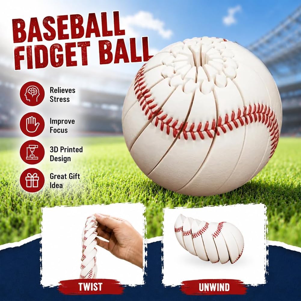 Baseball Fidget Ball Toy for S - 3D Printing Fidget Toys บทวิจารณ์และราคา