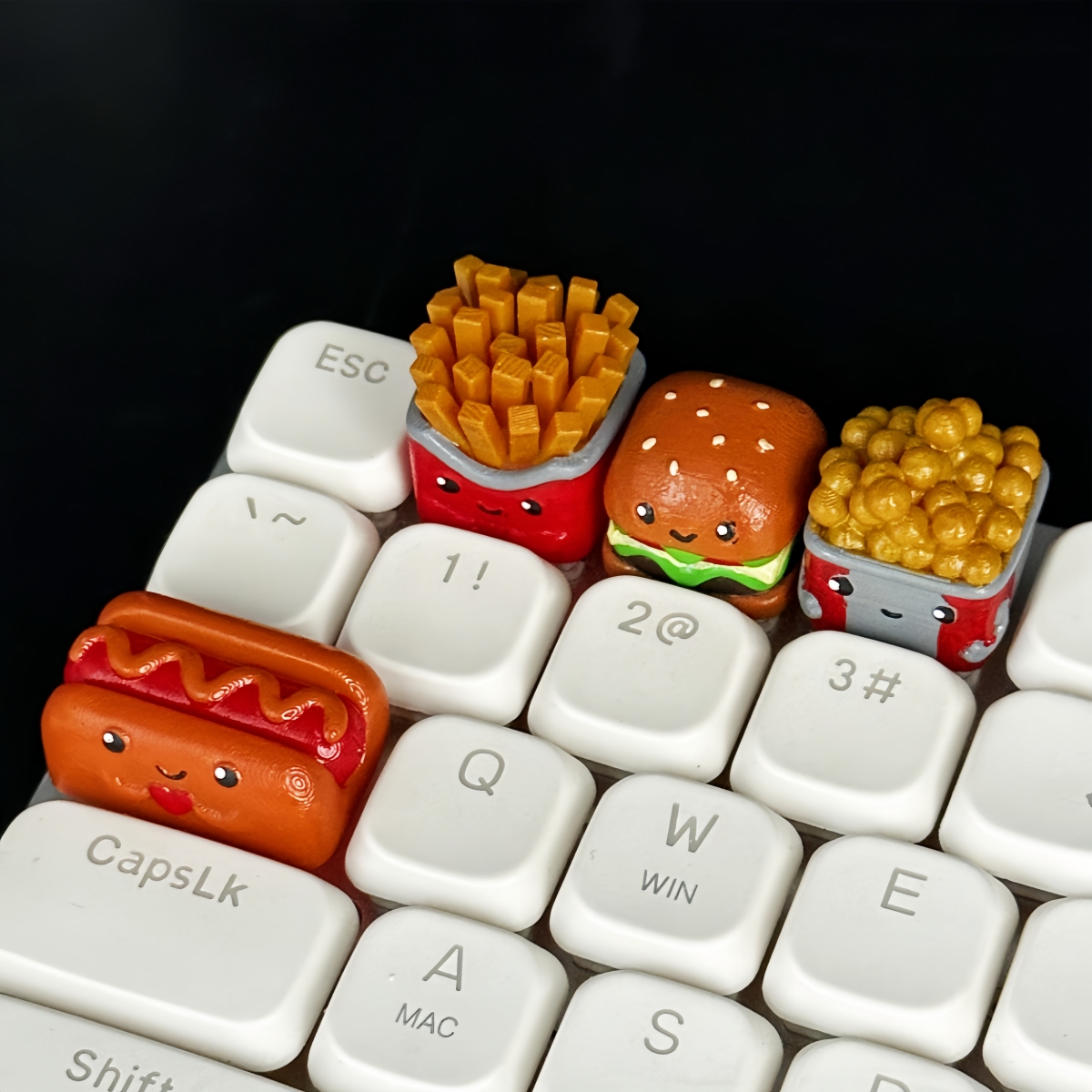 3d Printed Burger Fries Person - 3D Printing Keyboard Keys บทวิจารณ์และราคา