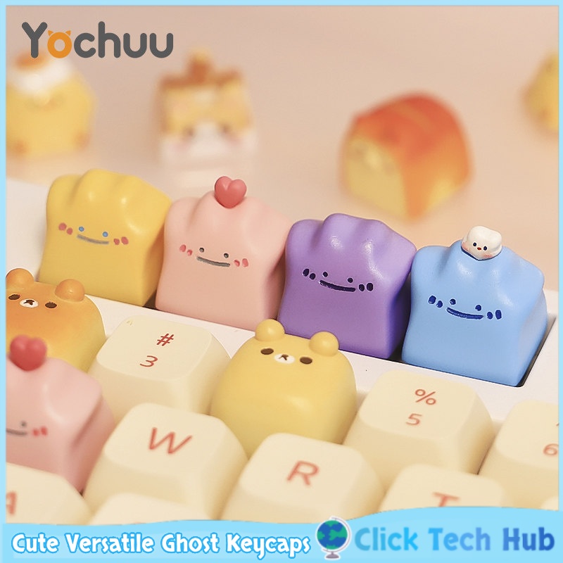 Cute Versatile Ghost Keycaps 1 - 3D Printing Keyboard Keys บทวิจารณ์และราคา