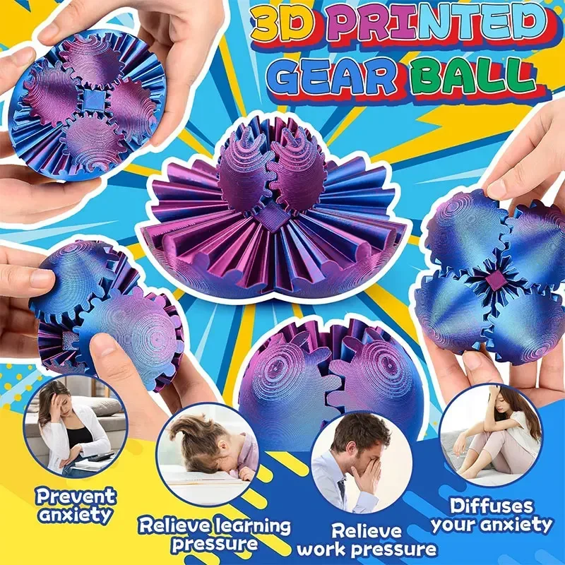 3D Printed Gear Ball Spin Ball - 3D Printing Gears บทวิจารณ์และราคา