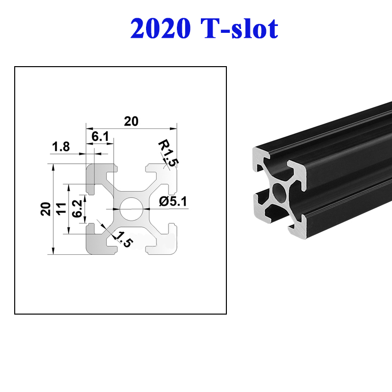4pcs 2020 T-Slot Aluminum Extr - V Slot Aluminum Extrusion บทวิจารณ์และราคา