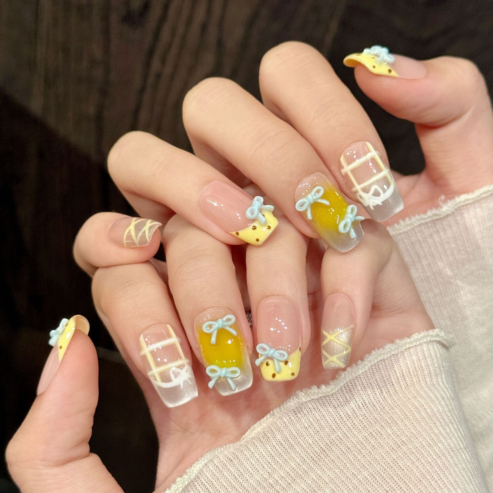 10pcs Handmade Kawaii Cute Gra - 3D Printing Nails บทวิจารณ์และราคา