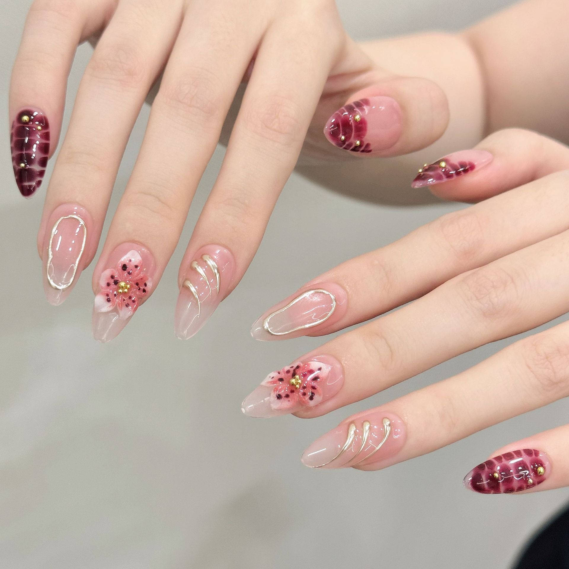 10pcs Crocodile Print French S - 3D Printing Nails บทวิจารณ์และราคา