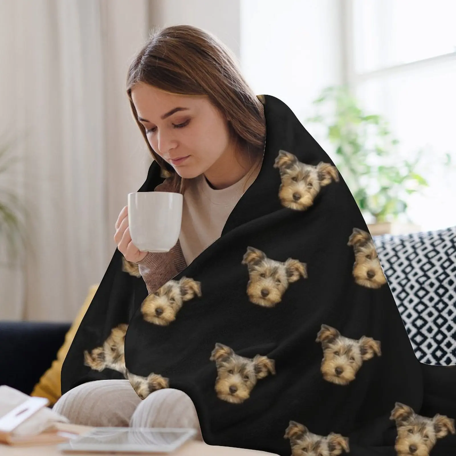 yorkshire terrier Throw Blanke - 3D Printing Yorkshire บทวิจารณ์และราคา