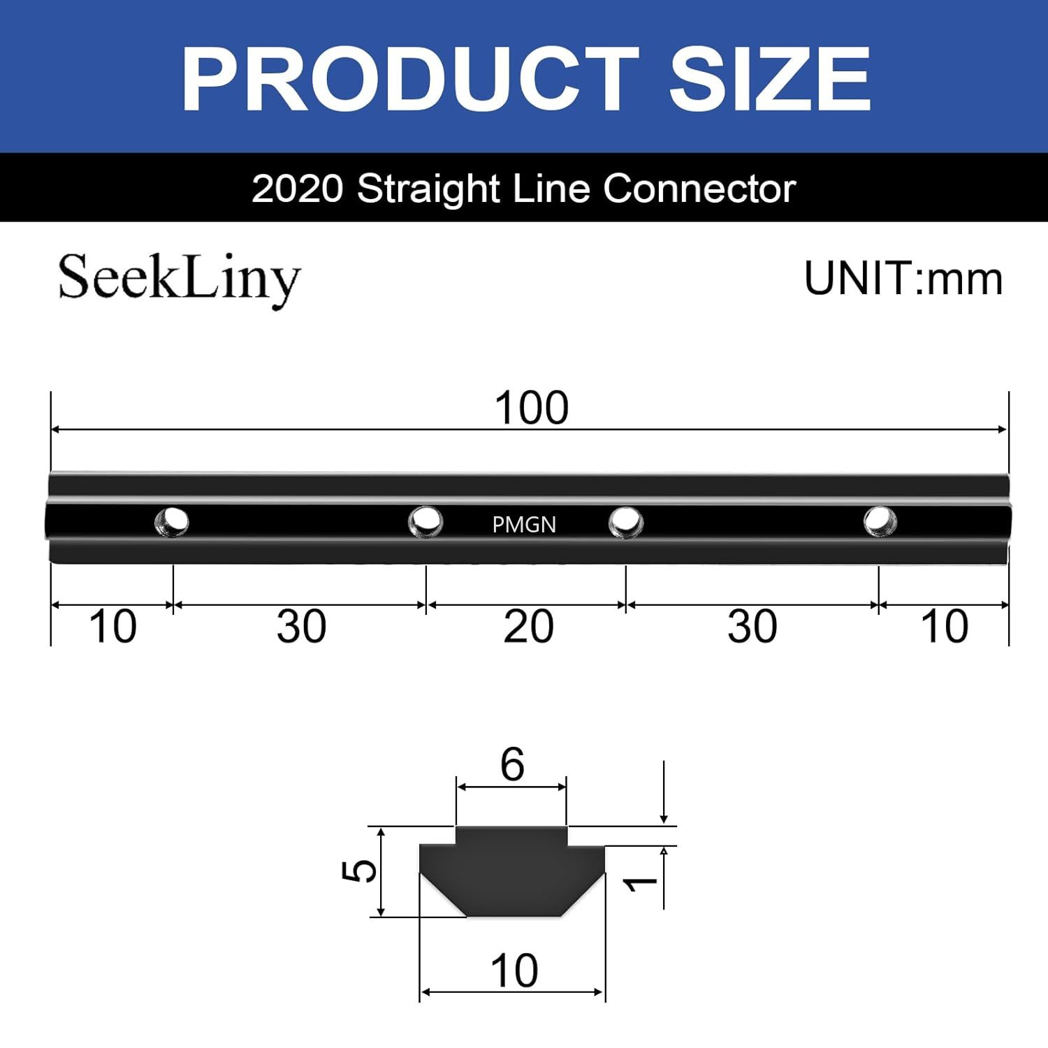 10pcs 2020 Staight Connector C - V Slot Aluminum Extrusion บทวิจารณ์และราคา