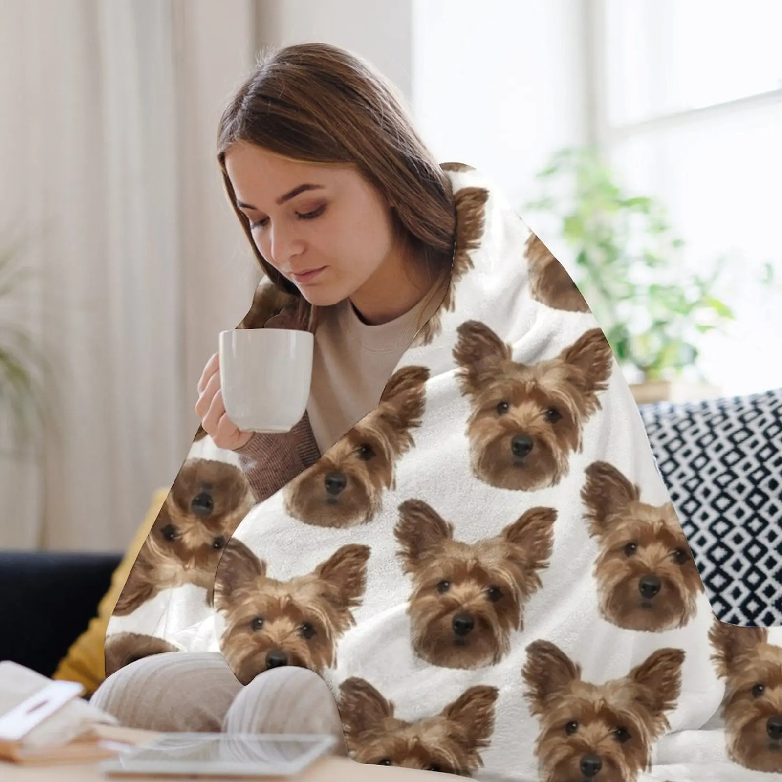 Yorkshire Terrier Throw Blanke - 3D Printing Yorkshire บทวิจารณ์และราคา