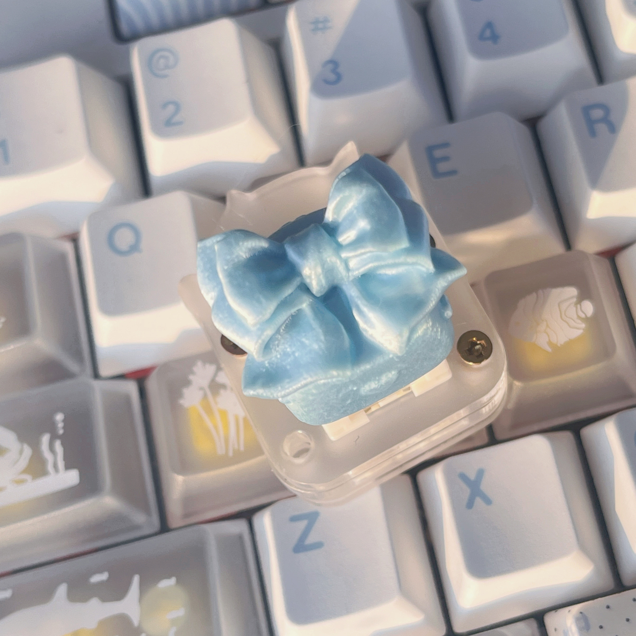 Silk Bow Themed Point Keycap 3 - 3D Printing Keyboard Keys บทวิจารณ์และราคา