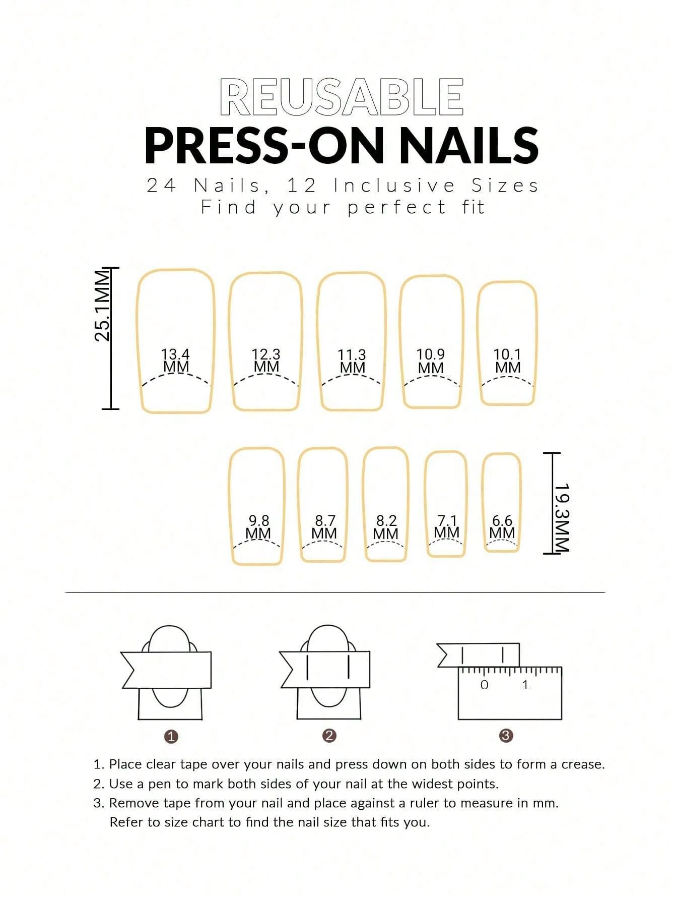 24pcs/Set Y2K Baddie Style Med - 3D Printing Nails บทวิจารณ์และราคา