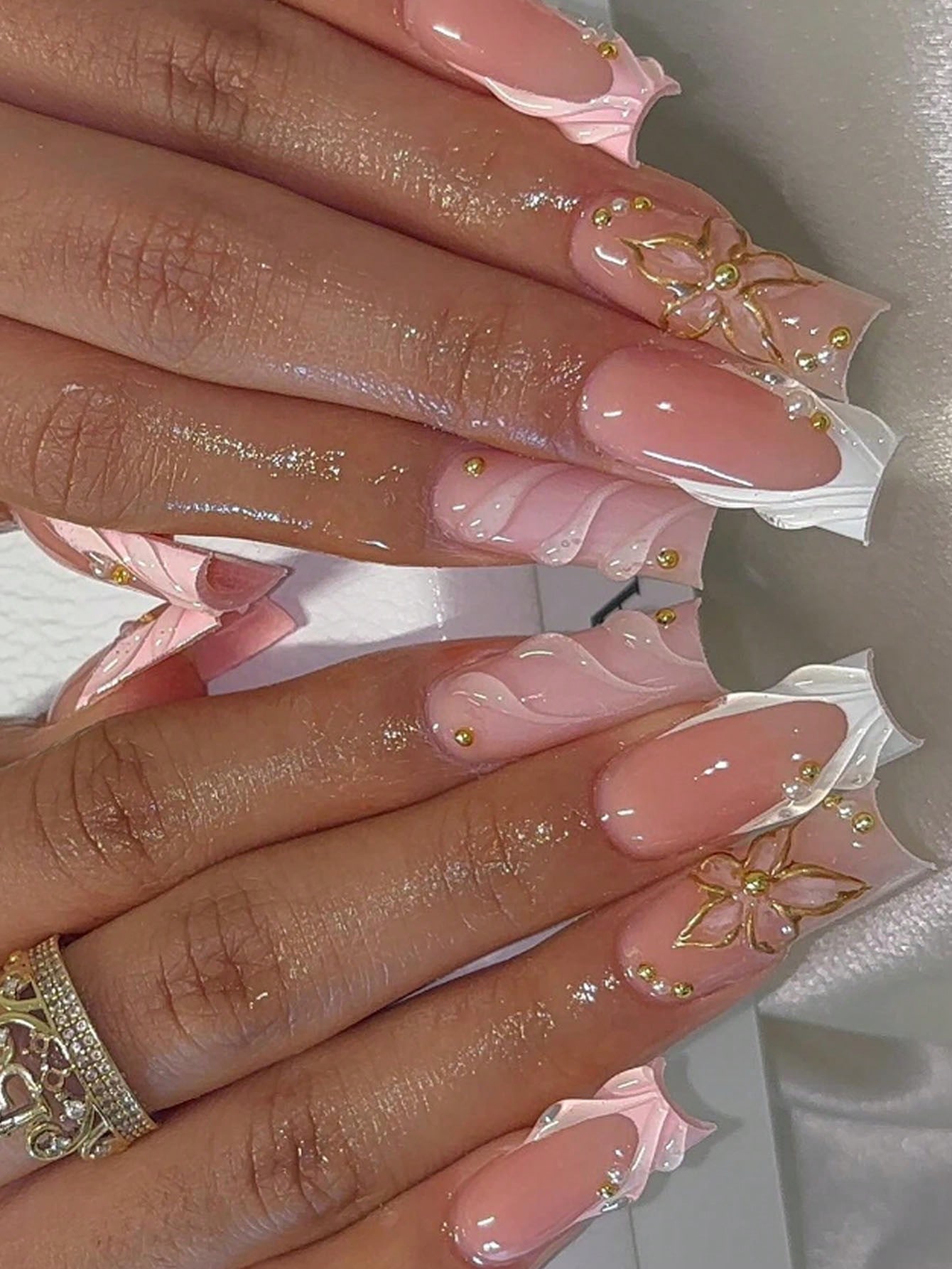 24pcs/Set Elegant & Gorgeous 3 - 3D Printing Nails บทวิจารณ์และราคา