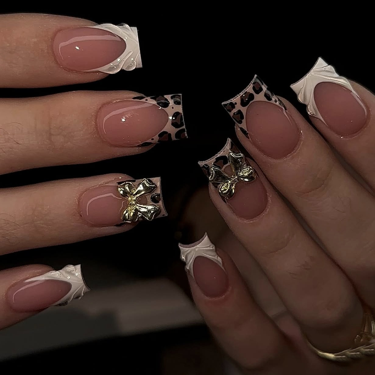 Short square fake nails for wo - 3D Printing Nails บทวิจารณ์และราคา