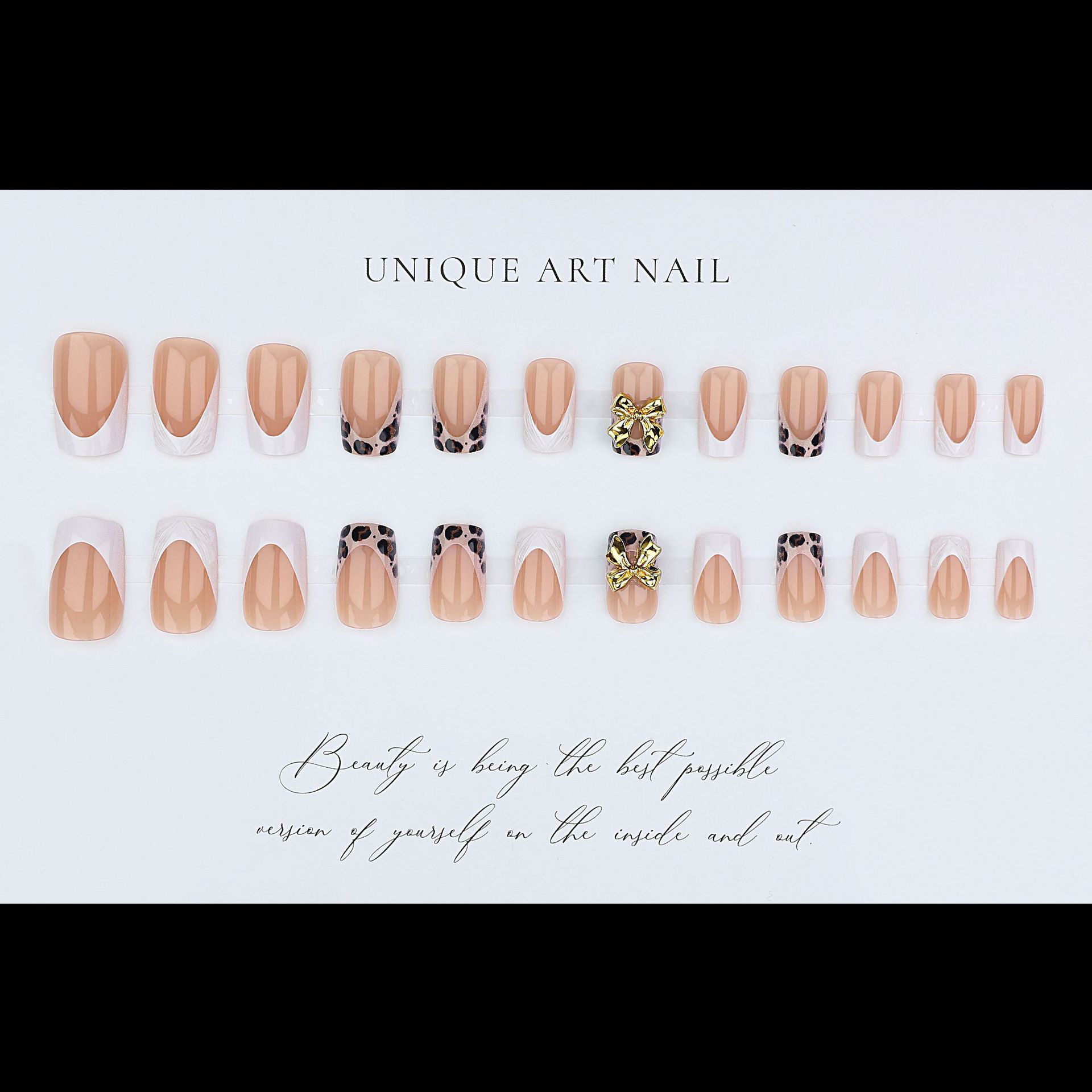 Short square fake nails for wo - 3D Printing Nails บทวิจารณ์และราคา