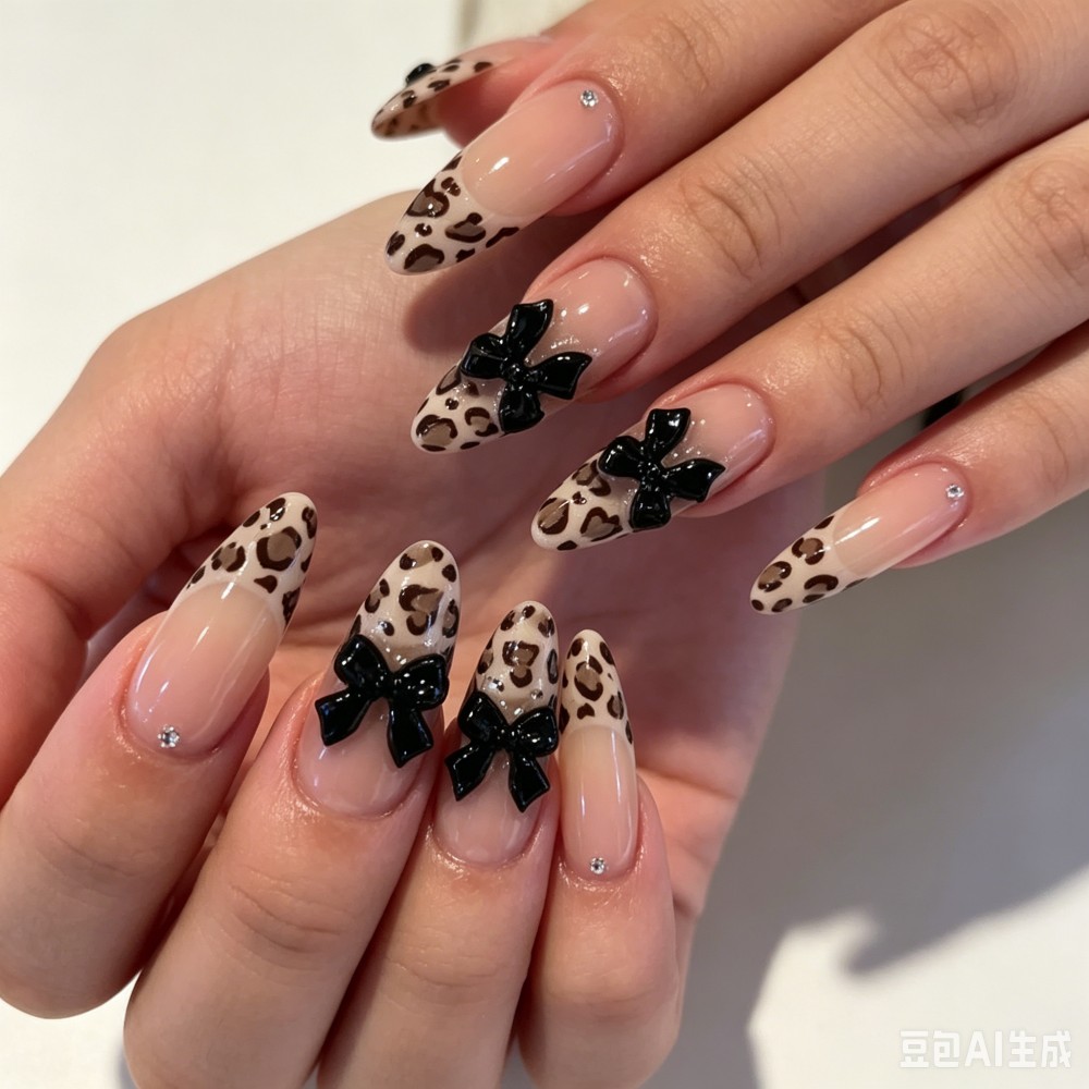 24pcs French Almond Press on N - 3D Printing Nails บทวิจารณ์และราคา