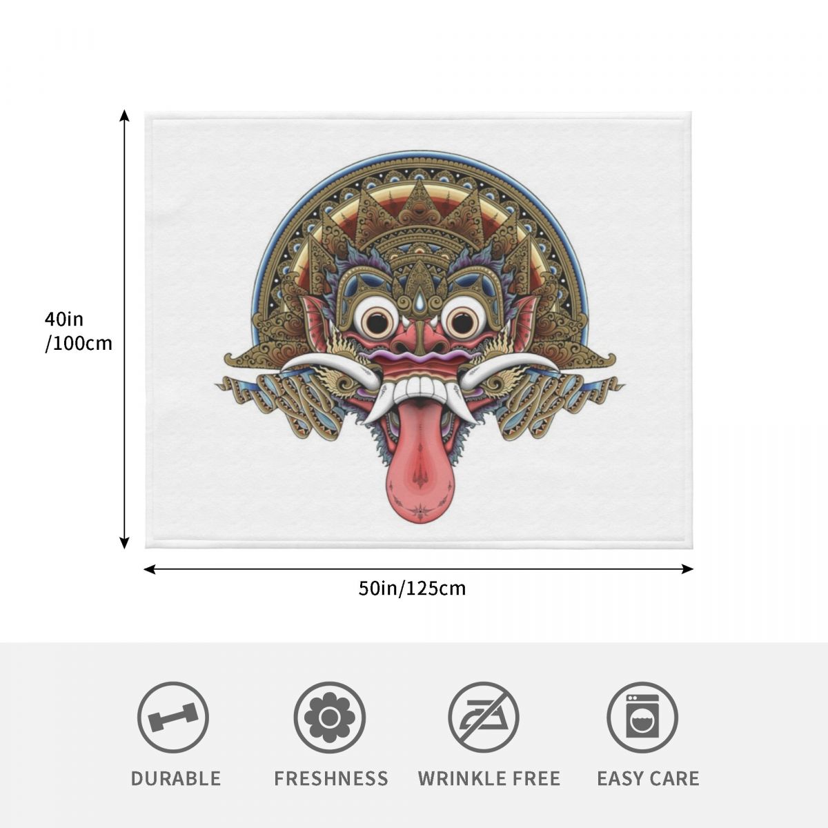 Bali Boma Throw Blanket Soft W - 3D Printing Bali บทวิจารณ์และราคา