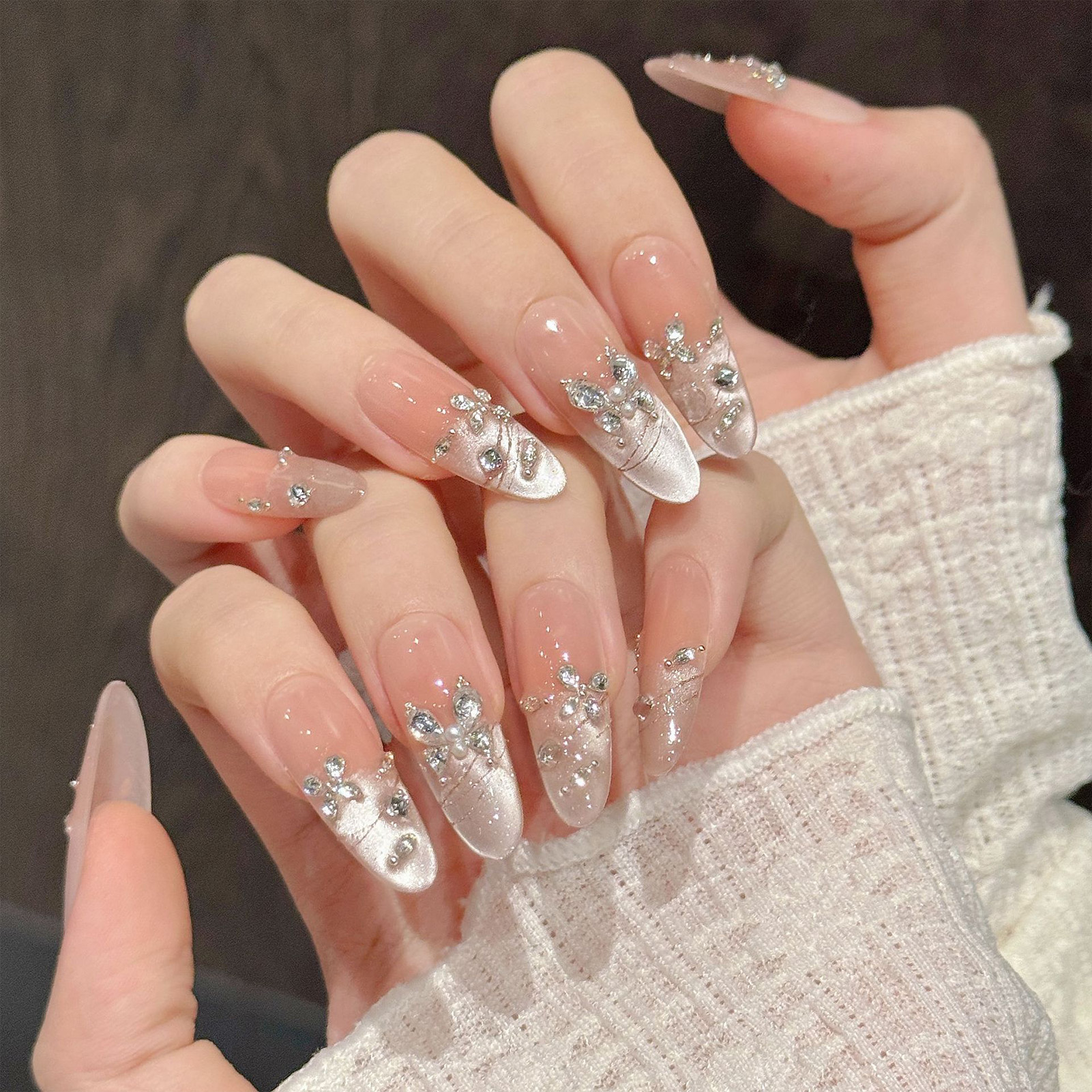10pcs Handmade Press On Nails  - 3D Printing Nails บทวิจารณ์และราคา
