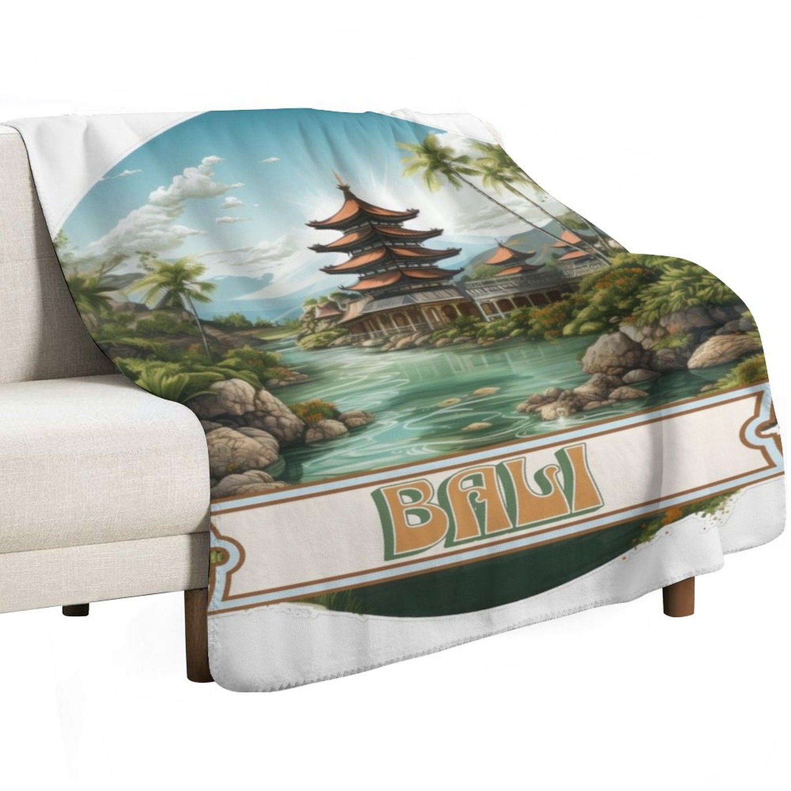 Bali Indonesia Throw Blanket A - 3D Printing Bali บทวิจารณ์และราคา